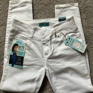 Ladies white stretch wax Jean size 9